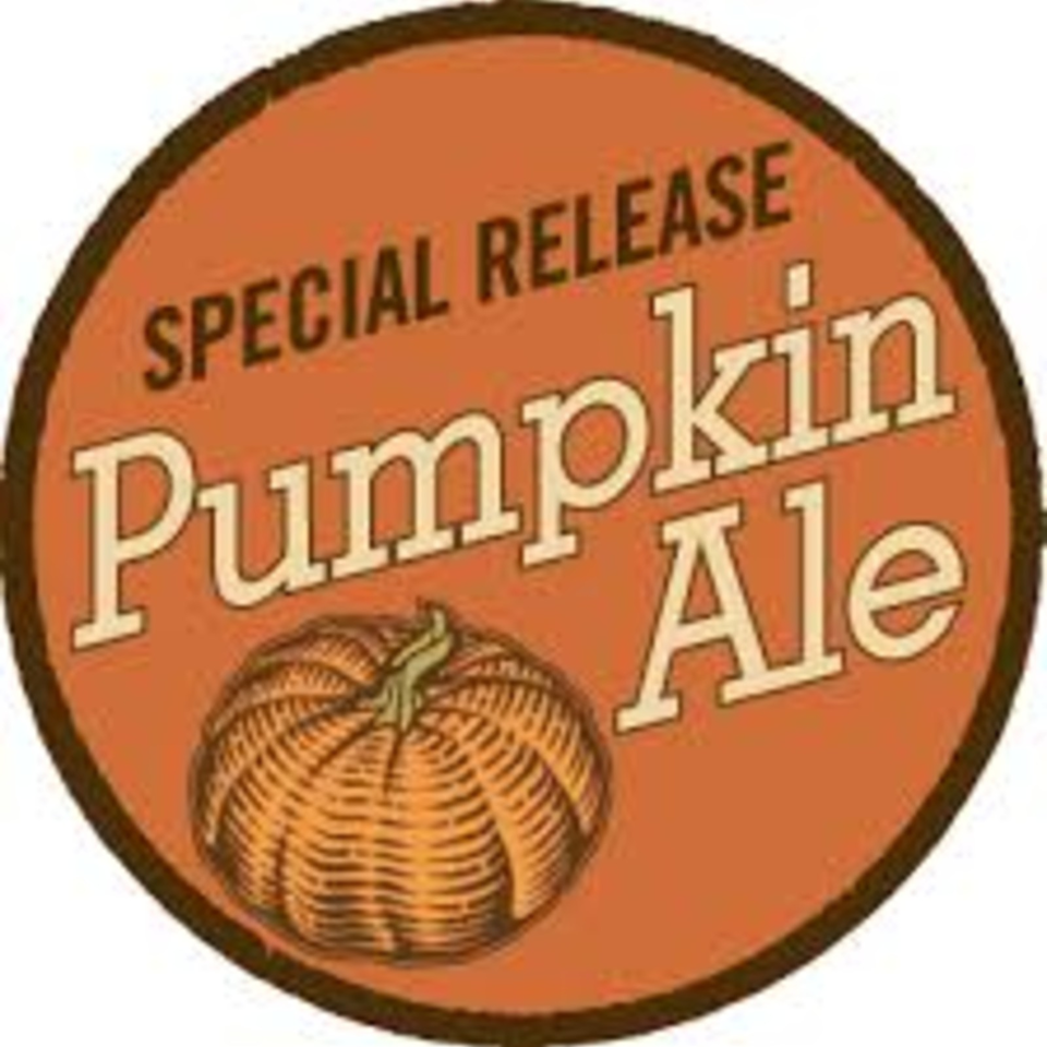 Vintage circular orange basketball graphic with the words “Special Release Pumpkin Ale.”